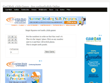 Tablet Screenshot of coolmathgames9.com